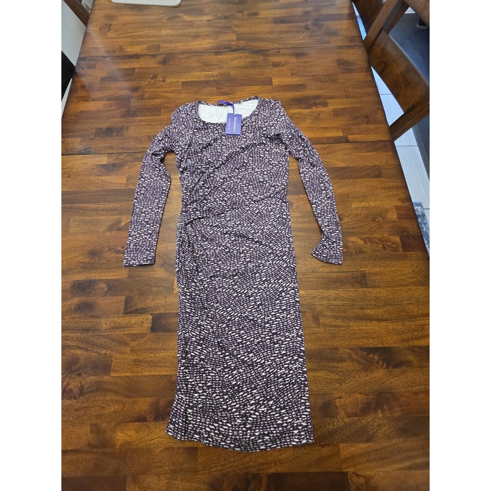 Seraphine Women's Maternity Dress  Size 4 Stretch  Purple New With Tag Sku 55